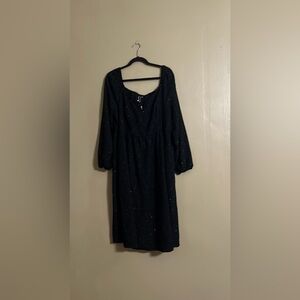 Bloomchic Black Shimmer/Sparkle Textured Material Evening/Cocktail Dress Sz18-20